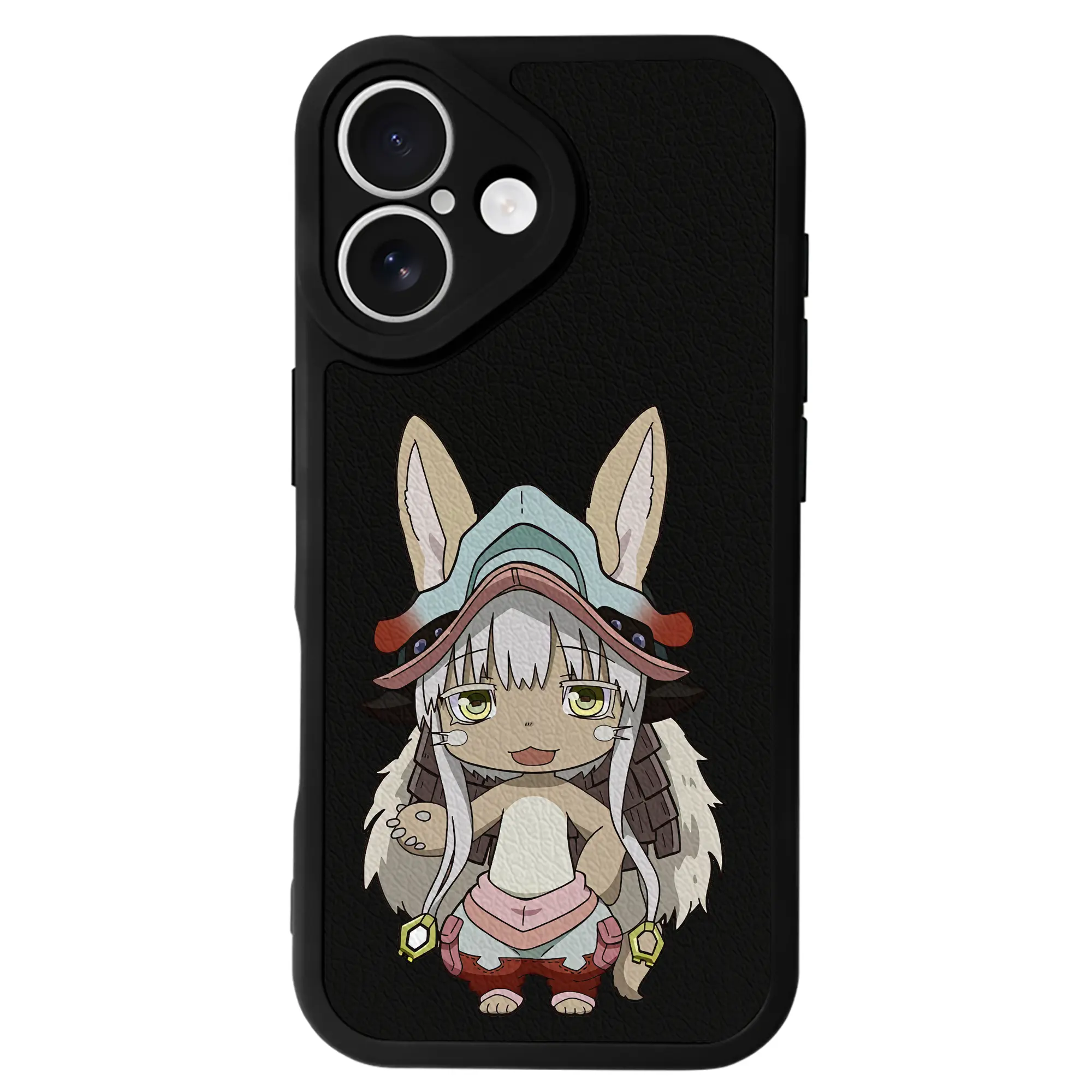 メイドインアビス グッズ,ナナチ - IPhone 16シリーズ対応 ・ シリコンスマホケース ・ レザー調 ・ 高精度フィット ・ 耐衝撃 ・ ワイヤレス充電対応 ・ 精密カット